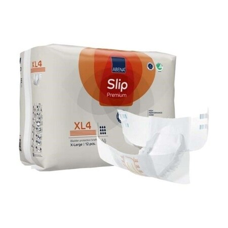 Abena Slip Premium Xl4 Incontinence Brief, Extra Large, 12PK 1000021294
